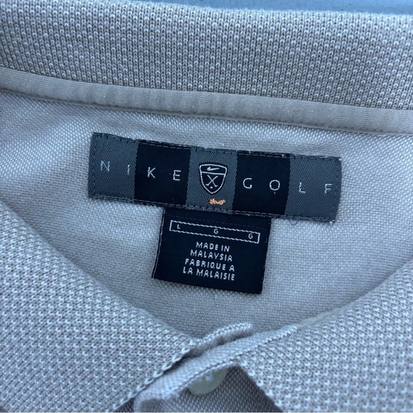 Nike Golf VTG Men's Large Casual Polo Short Sleeve Neutral Vintage 100% Cotton - Picture 5 of 8